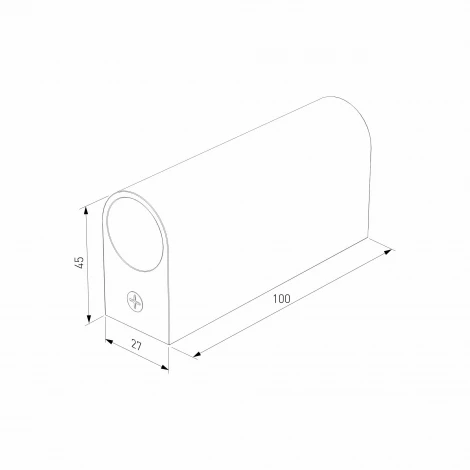 Накладные крепления для круглого гибкого неона латунь Elektrostandard Full light FL 28101