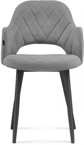 Стул Гутрид ромбы спереди серый / черный 504185 Woodville