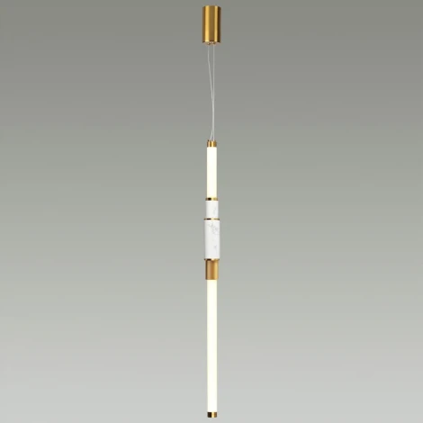 Подвесной светильник Odeon Light Marmi 4359/14L MIDCENT белый мрамор/антич. бронза/металл/акрил (ВЕРТ. И ГОРИЗОНТ) IP20 LED 14W 3000K 220V (на тросе)