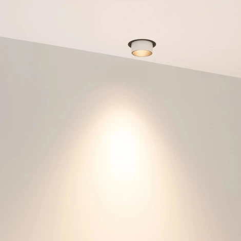 Встраиваемый точечный светильник под гипсокартон SP-NUANCE-TRIMLESS-PULL-R35-7W Warm3000 (WH, 36 deg, 230V) (Arlight, IP40 Металл) 049909 (LED)