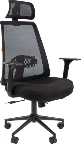 Компьютерное кресло CHAIRMAN 535 BLACK (Пластик,Ткань,Сетка/Черный)