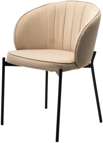 Стул ДЕНИ, цвет Velutto 05 Бежевый, велюр / черный каркас M-City 464M05080