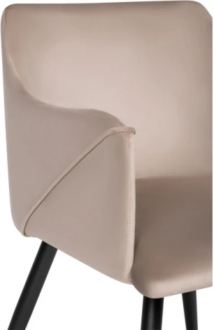 Стул Woodville на металлокаркасе Эджелл латте / черный 551067