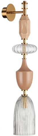 Бра Odeon Light Terra 5414/1W античная бронза/терракот/беж/стекло/керамика E14 1*40W (220V)