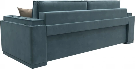 Диван прямой Лига-044 (Бирюзовый,Бежевый/Велюр) Лига Диванов арт.122251