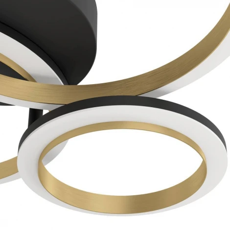 Потолочная люстра светодиодная Eglo Calliera 901224 20W(LED) димм., сталь, пластик, черный, латунь