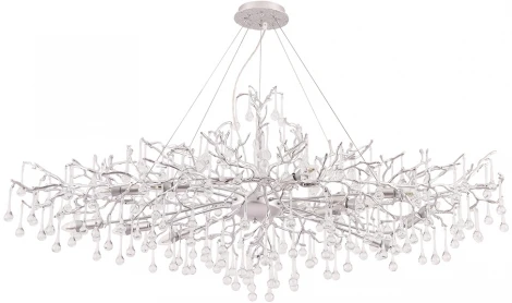 Подвесная люстра большая Crystal Lux Reina V2 SP12 L1500 SILVER PATINA (220V, подвески, на тросе, ветки)