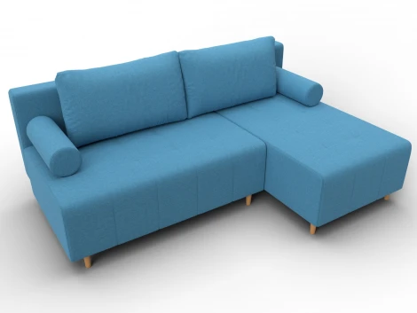 Диван угловой Лига-102 угол универсальный (ДСП,Брус,Фанера,Рогожка/Голубой) Лига Диванов 134798