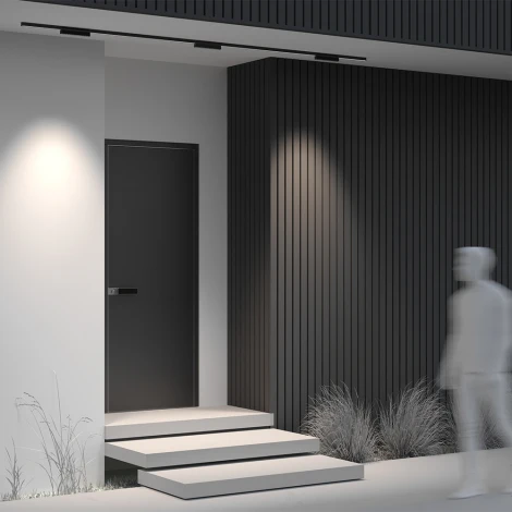 Уличный трековый светильник низковольтный LED 12W 48V Maytoni Points O-TR02-2-S-12WB4K