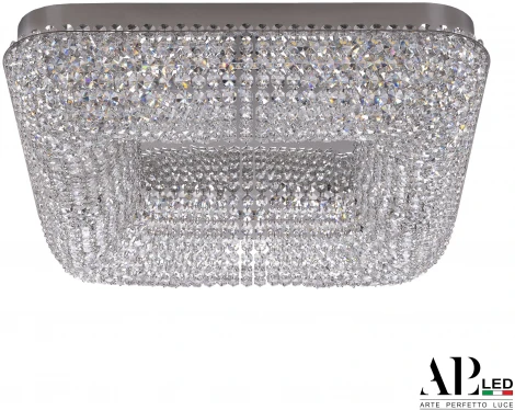 Потолочная люстра светодиодная APL LED Sicilia SH604.2.50.A.Ni.4000 (220V, хрусталь)