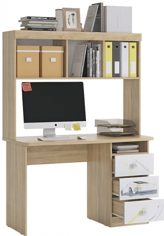 Форсаж Стол Mebelson (ЛДСП/Дуб сонома,Белый) арт.MKF-05.1623