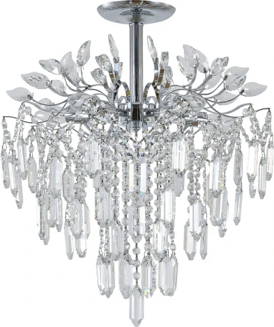 Потолочная люстра на штанге Escada Neda 2135/5P Chrome 5x40Вт E14, металл/хрусталь, хром/прозрачный