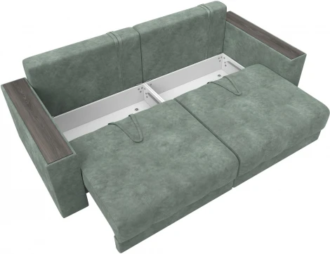 Диван прямой с декором Лига-049 НПБ Лига Диванов (Велюр) арт.128395