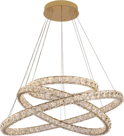Подвесной светильник светодиодный Newport 8120 8120/97 gold (220V, хрусталь, на тросе)
