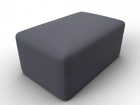 Модуль пуф Лига-060 НПБ (ЛДСП,Брус,Фанера/Пластик/Экокожа/Серый) Лига Диванов 130083