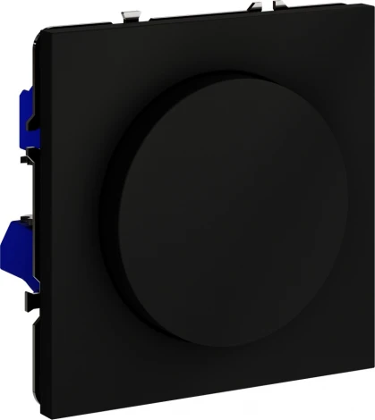 Диммер поворотно-нажимной 600 Вт (черный матовый) Voltum S70 VLS070308