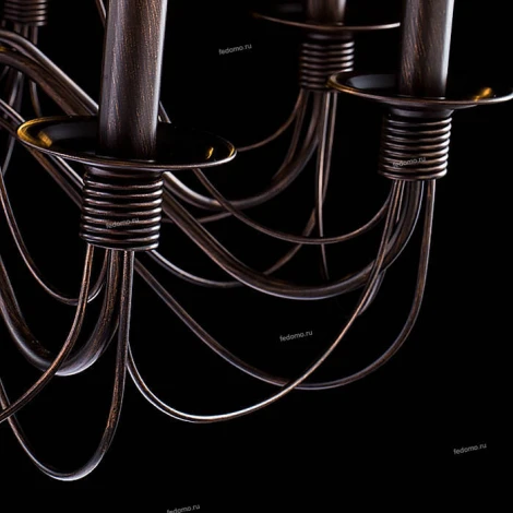Подвесная люстра Freya Velia FR2046-PL-08-BR (220V, на цепи, подсвечник, свеча)