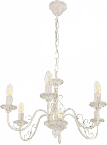Подвесная люстра Arte Milano AM342620 342620/6 WT+G (220V, на цепи, подсвечник, свеча)