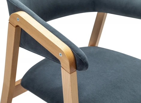 Кресло Dalia Soft Grey/Натур R-Home арт.4000125210h_diaggrey_natur