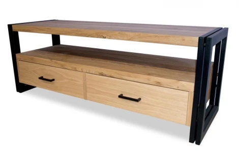 Тумба под TV Нео Лофт TVS-1 Дуб беленый шпон