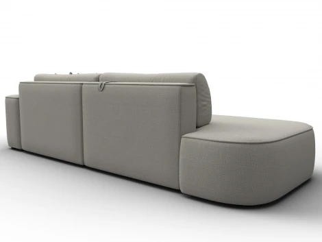 Диван угловой Лига-065 БП угол правый (ДСП,Рогожка/Бежевый) Лига Диванов 134783