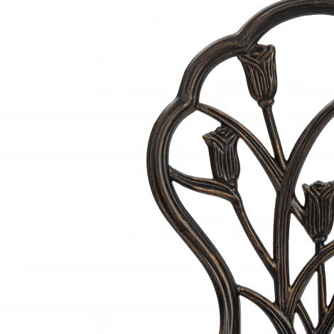 Комплект Secret de Maison Waltz of Flowers/Вальс Цветов (стол+2 стула) алюминиевый сплав, D60/H67, 47х41х86см, бронзовый Tetchair 11378