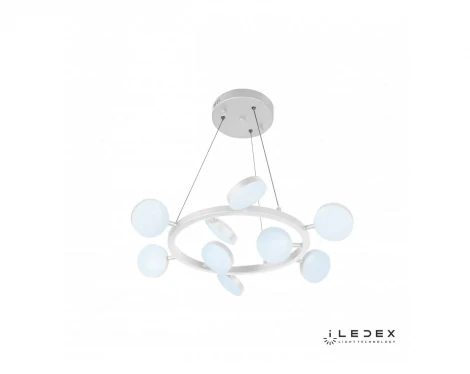 Подвесной светильник iLedex Totes FS-016-D9 63W WH (220V, пульт управления, на тросе, круглые)