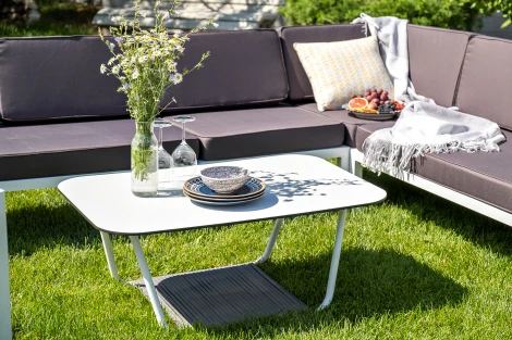 Журнальный стол 100х65см из HPL, цвет молочный 4SIS Глория RC13-100-65-G-4sis white