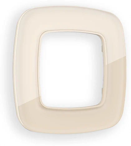 Рамка Ambrella Volt OMEGA Radian (Бежевый Стекло органическое) 1-ая OF320301