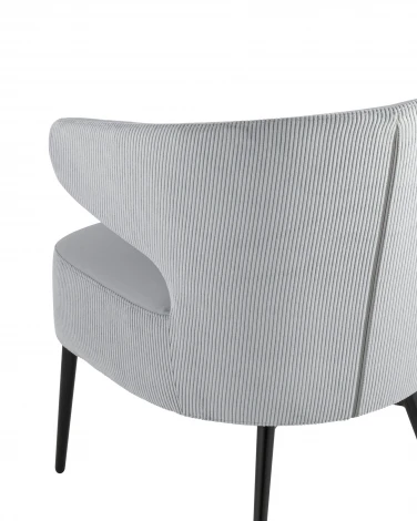 Кресло Stool Group лаунж Royal Stripes велюр серый УТ000036776