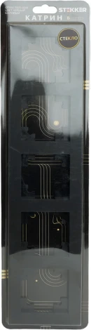 Рамка на 5 постов (черный) Stekker Катрин 49604