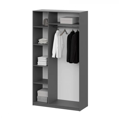 Шкаф распашной Арника (5 полок + штанга) ШК 5 (1200), Графит