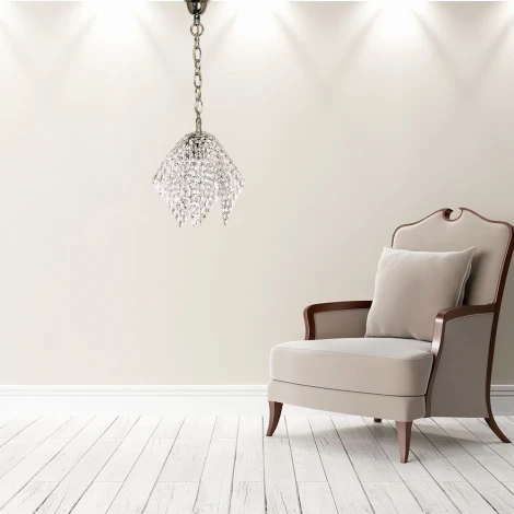 Подвесной светильник Arti Lampadari Roma E 1.3.P1 N (220V, хрусталь, на цепи)