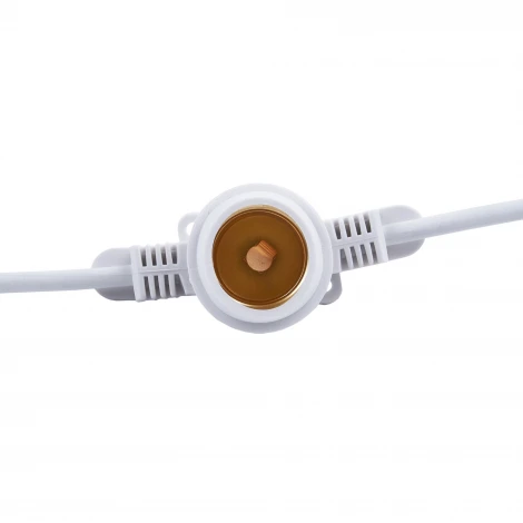 Гирлянда Белт-лайт, 10м + 1,5м сетевой шнур. 40 патронов E27, шаг 25см. белая Uniel UDL-K110 40/E27/10M IP65 WHITE BELT-LIGHT