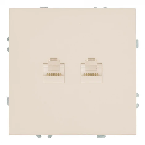 Розетка Ethernet RJ-45 двойная (кашемир, soft touch) Stekker Эмили 49900
