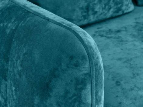 Диван Amsterdam трехместный ОГОГО (арт.786603), (Велюр,Ткань/Голубой)