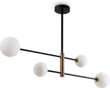 Потолочная люстра ярусная на штанге Freya Sphirity FR5376CL-04B (220V, шарики)