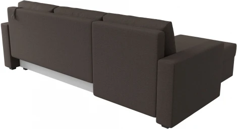 Диван угловой Траумберг Лайт левый угол (Коричневый/Рогожка) Лига Диванов арт.121138L