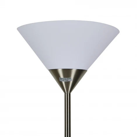 Торшер напольный Е27 и Е14, 2х60W. Серебристый/Белый Uniel UML-T520 E27+E14 SILVER/WHITE