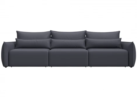 Диван прямой Лига-051 НПБ Лонг (ЛДСП,Брус,Фанера/Пластик/Экокожа/Серый) Лига Диванов 129885