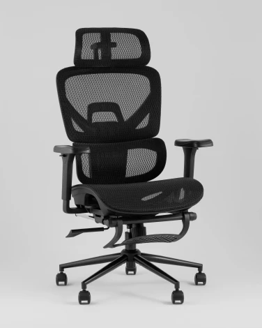 Кресло офисное TopChairs Vertus черная сетка Stool Group УТ000042053
