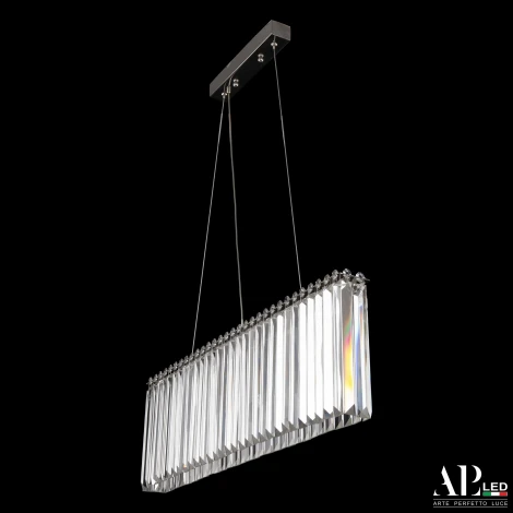 Подвесная люстра светодиодная APL LED Sicilia SH08.70.A.Ni.4000 (220V, хрусталь, на тросе)