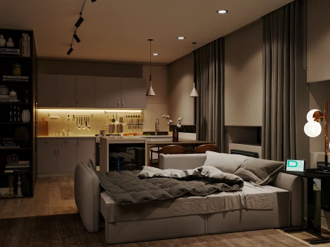 Диван угловой бежевый D1 Портленд AAA4151003 Premier 09