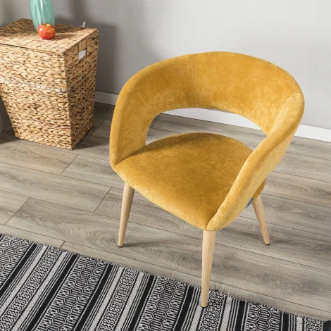 Стул R-Home Hugs желтый/нат.дуб