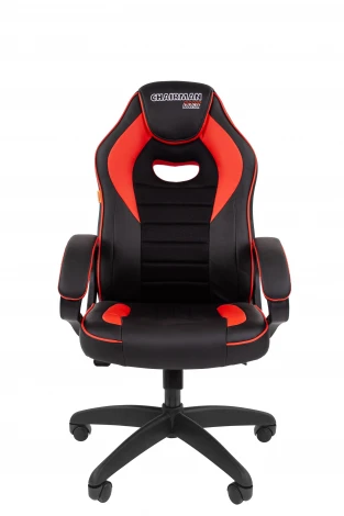 Кресло Chairman game 16 Россия экокожа черный/красный 7213486