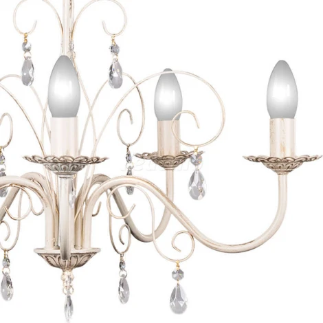 Люстра подвесная Day&Night, 5 ламп, бежевый с золотом и прозрачным