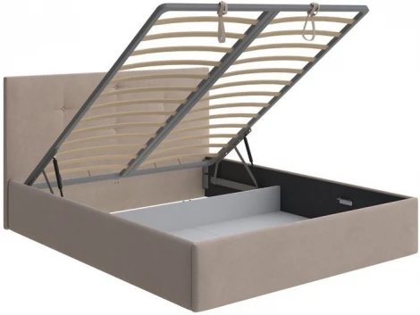 PROxSON Кровать Mono с бельевым ящиком (Ткань: Велюр Monopoly Миндаль (111)) 160x200