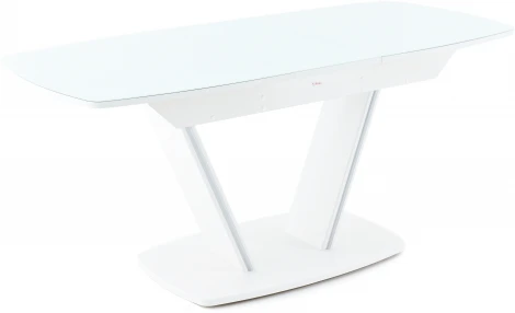 Стол Дрезден, Белый/Белый матовый шагрень, Аврора