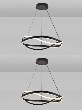 Подвесной светильник светодиодный нимб с пультом ДУ 120W, черный, LED Natali Kovaltseva Finam HIGH-TECH LED LAMPS 82056