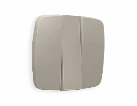 Лицевая панель Ambrella Volt OMEGA (Серо-бежевый матовый) для 3-кл выключателей QUANT OP3650